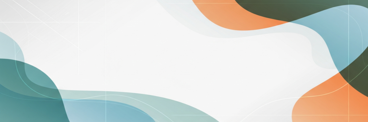 A header banner with abstract shapes and some olive tree leaves